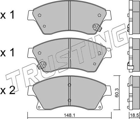 Тормозные колодки Trusting. Артикул 855.0