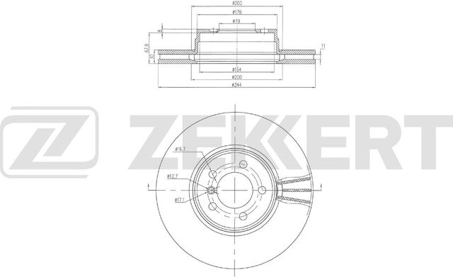 Тормозной диск Zekkert. Артикул BS-6855