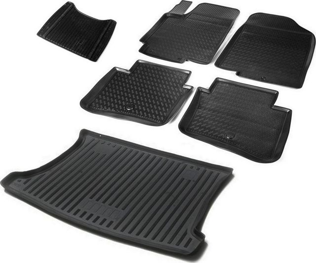 Комплект ковриков Rival для салона и багажника Kia Rio III хэтчбек 2011-2017. Артикул K12803001-8