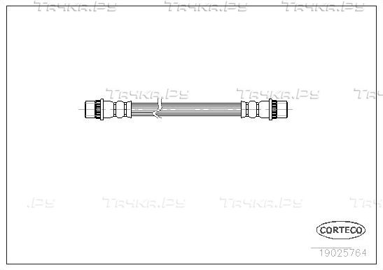 Тормозной шланг Corteco задний задний для Peugeot 407 2004-2005. Артикул 19025764