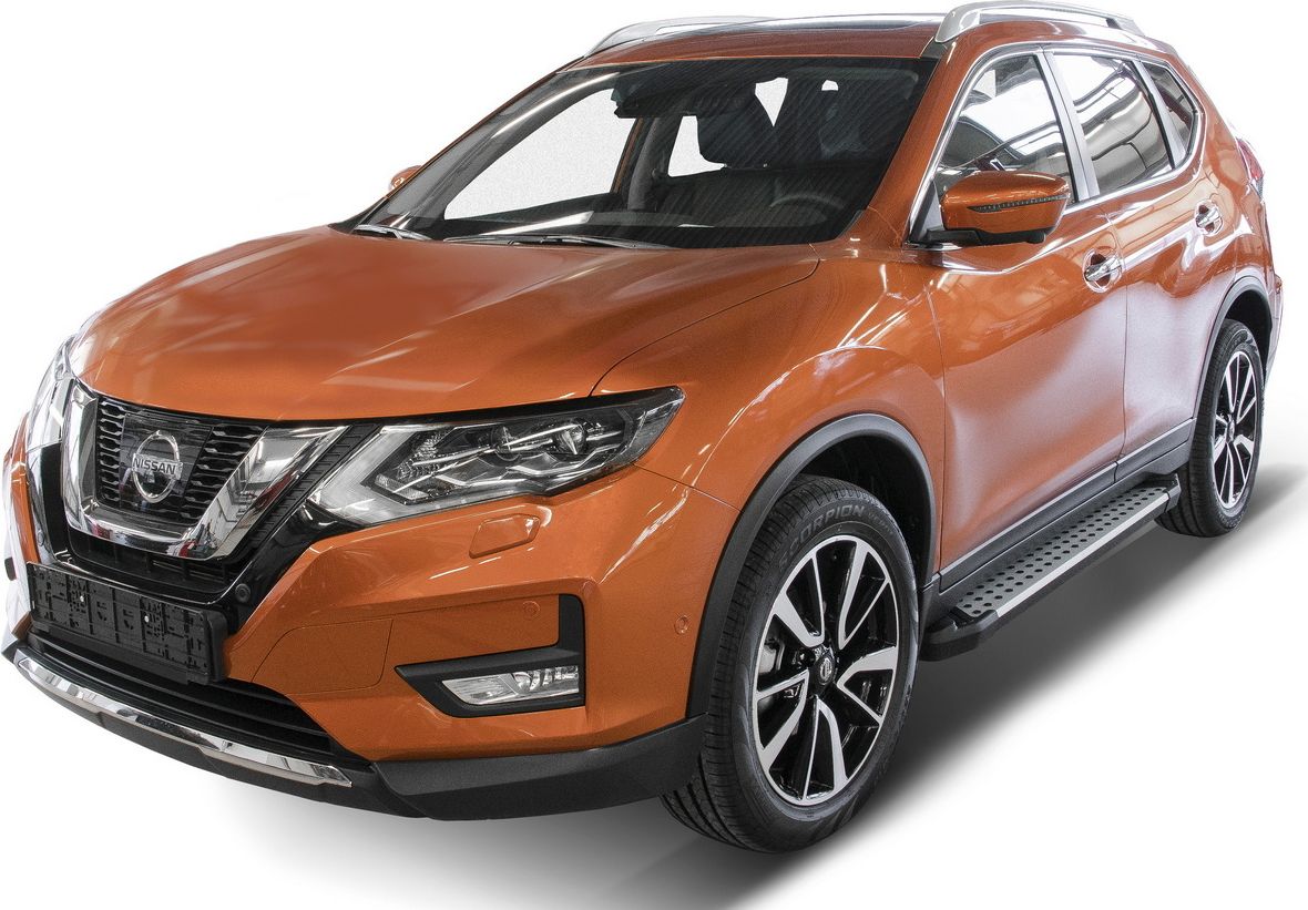 Пороги алюминиевые Rival Bmw-Style круг для Renault Koleos II 2016-2020. Артикул D173AL.4113.1