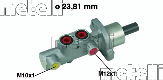 Тормозной цилиндр главный Metelli (алюминий). Артикул 05-0632