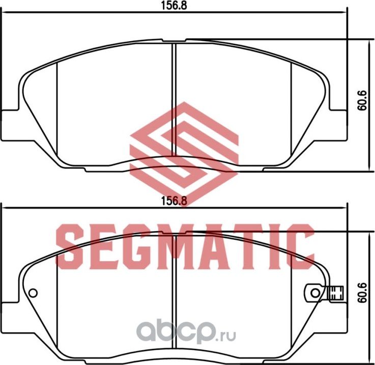 SGBP2585 Колодка торм диск пер Ssangyong Actyon 2.0 2012-Kia Sorento 2.4 2009-, (Segmatic) Segmatic. Артикул SGBP2585