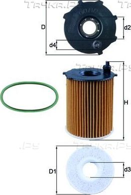 Масляный фильтр Mahle для Citroen C-Elysee I 2012-2026. Артикул OX 171/2D1