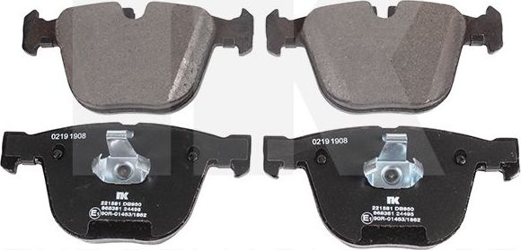 Тормозные колодки NK. Артикул 221581