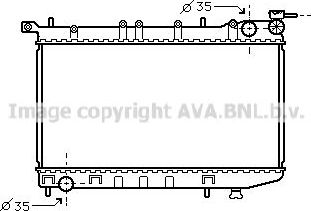 Радиатор охлаждения двигателя AVA. Артикул DN2174