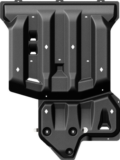 Защита композитная АВС-Дизайн для картера и КПП Mercedes-Benz Vito W447 4WD 2014-2024. Артикул 13.07k