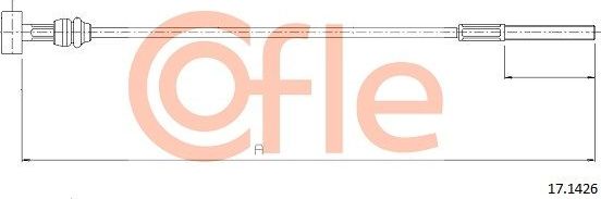 Трос ручника (тросик ручного тормоза) Cofle передний для Toyota Corolla Verso I 2001-2009. Артикул 92.17.1426