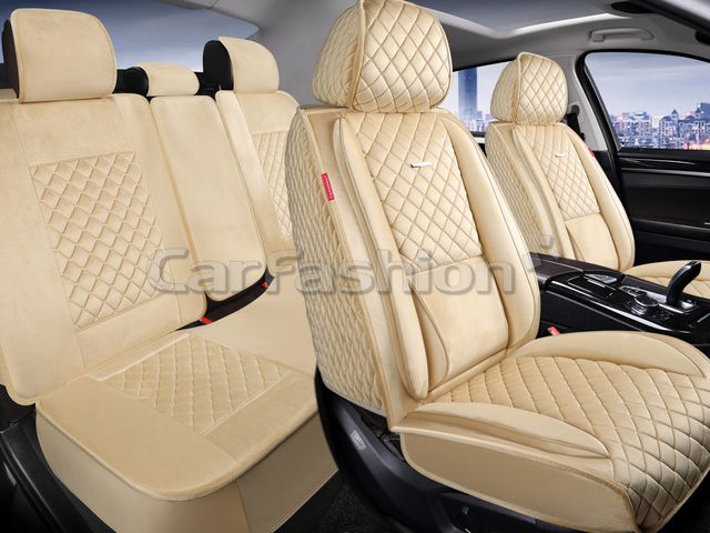 Накидки универсальные CarFashion Armada Plus для авто, цвет Бежевый/Бежевый. Артикул 27351