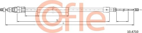 Трос ручника (тросик ручного тормоза) Cofle. Артикул 92.10.4710