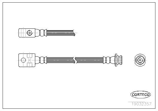 Тормозной шланг Corteco. Артикул 19032357