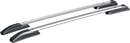 Рейлинги АПС (без паза) для Kia Soul III 2019-2026 Серые. Артикул 0231-БП-11