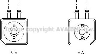 Радиатор масляный (маслоохладитель) для двигателя AVA (алюминий). Артикул VN3086