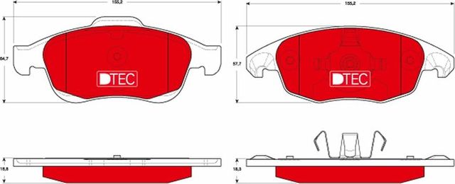 Тормозные колодки TRW DTEC COTEC. Артикул GDB1690DTE
