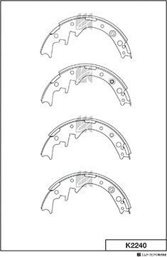 Тормозные колодки MK Kashiyama задние для Talbot Horizon 1978-1986. Артикул K2240