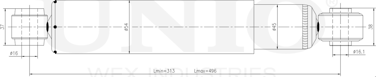 Амортизатор подвески (Unio). Артикул SAB-10676