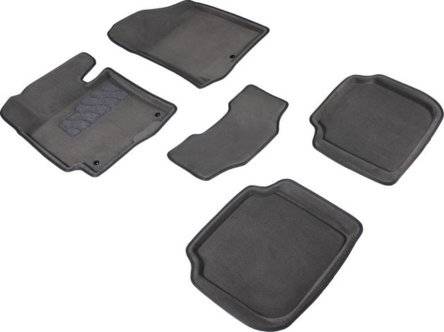 Коврики Seintex 3D ворсовые для салона Kia Cerato III 2013-2018 СЕРЫЕ. Артикул 91105