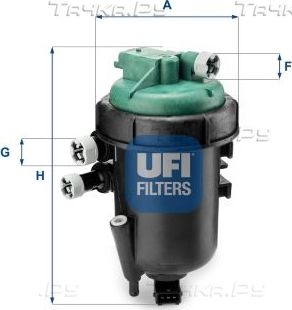 Топливный фильтр UFI для Fiat Doblo I 2005-2010. Артикул 55.178.00