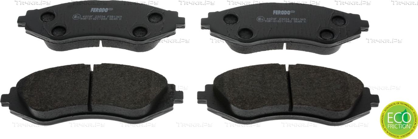 Тормозные колодки Ferodo Premier Eco Friction. Артикул FDB1369