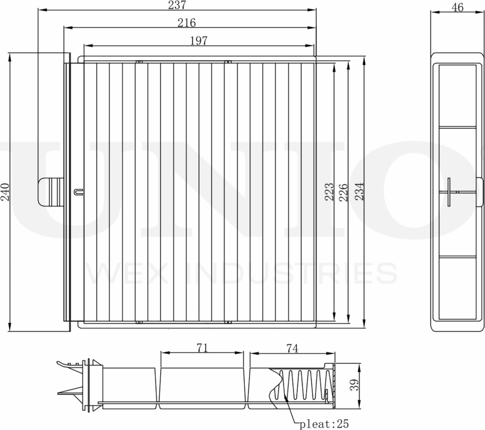 Фильтр салона (Unio). Артикул FLT-40034