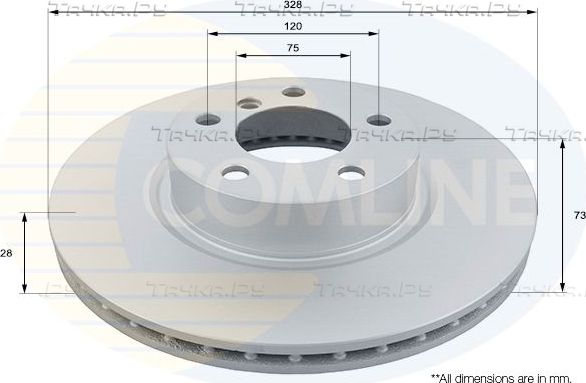 Тормозной диск Comline COATED. Артикул ADC1779V