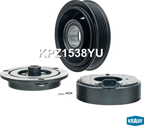 Шкив компрессора кондиционера в сборе Krauf. Артикул KPZ1538YU