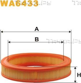 Воздушный фильтр WIX Filters для Ford Capri III 1978-1987. Артикул WA6433