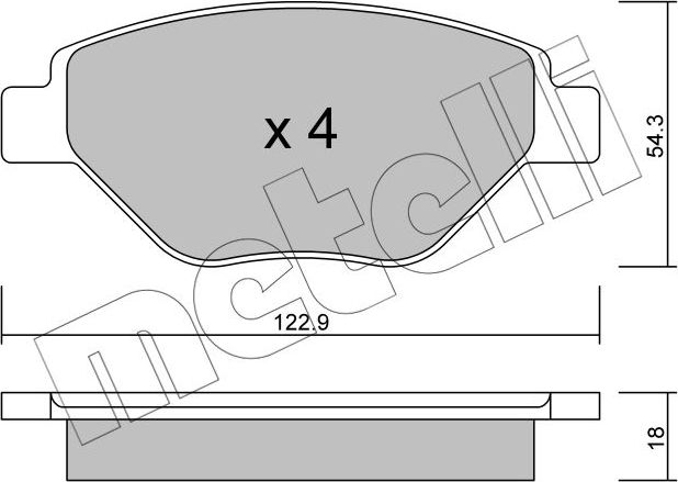 Тормозные колодки Metelli. Артикул 22-0543-0