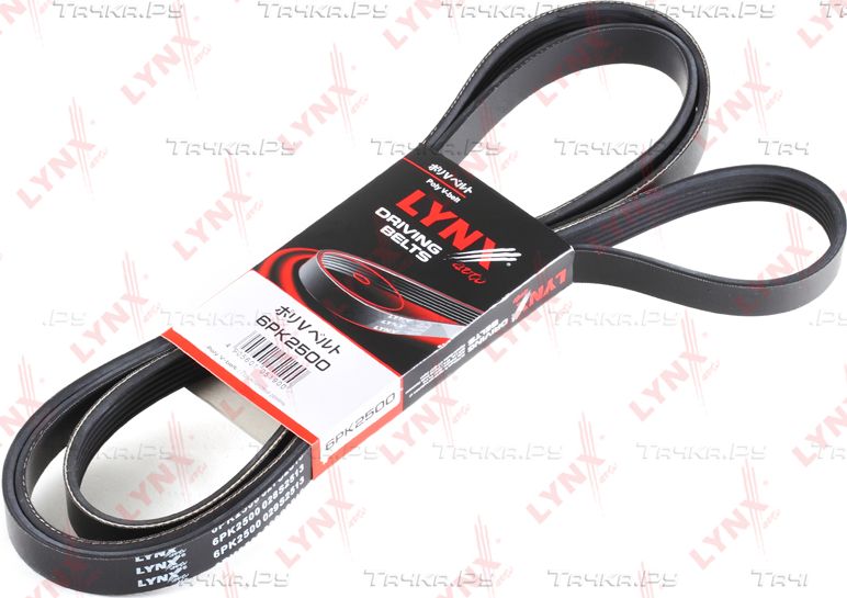 Приводной ремень поликлиновой LYNXauto для Hyundai Santa Fe II 2009-2013. Артикул 6PK2500