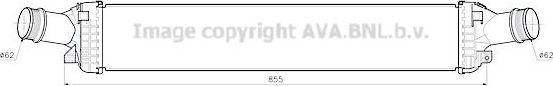Радиатор охлаждения двигателя AVA. Артикул AI2129