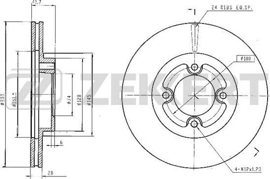 Тормозной диск Zekkert. Артикул BS-5502