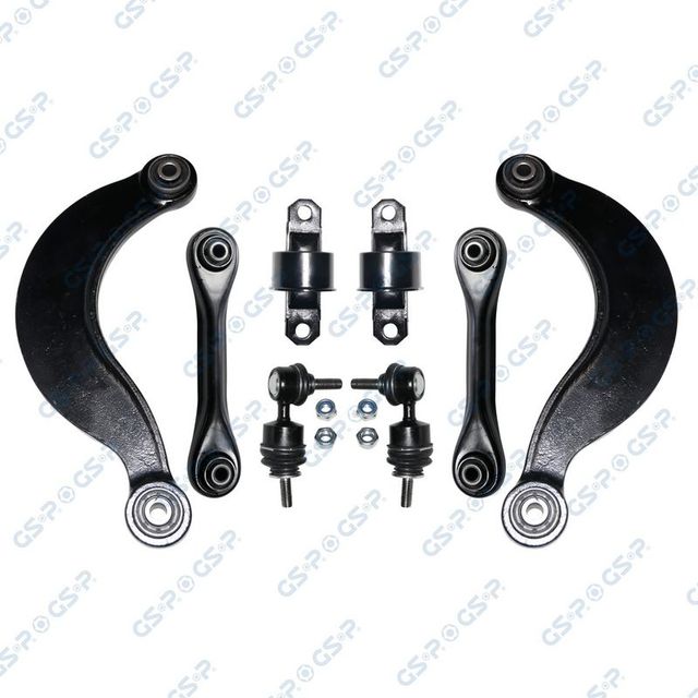 Комплект подвески FORD FOCUS II 04- зад. (4рыч.+2тяг.стаб.+2с/б+гайки) GSP. Артикул S990012SK