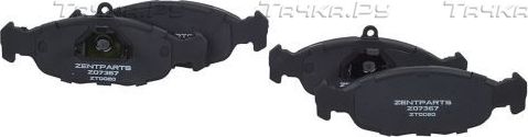 Тормозные колодки Zentparts передние для Opel Combo B 1994-2001. Артикул Z07367