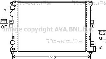 Радиатор охлаждения двигателя AVA для Fiat Scudo I 1996-2006. Артикул CNA2078