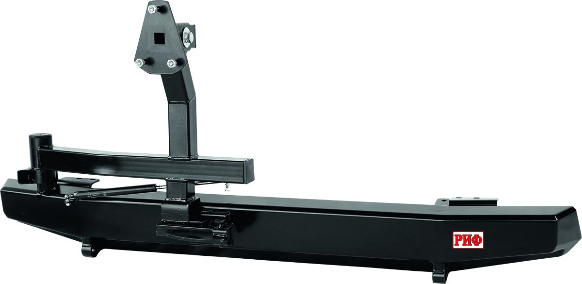 Бампер силовой РИФ задний с калиткой, без квадрата под фаркоп, лифт 65 мм для УАЗ Hunter 2003-2026. Артикул RIF469-22200