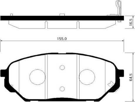 Тормозные колодки HSB. Артикул HP0039