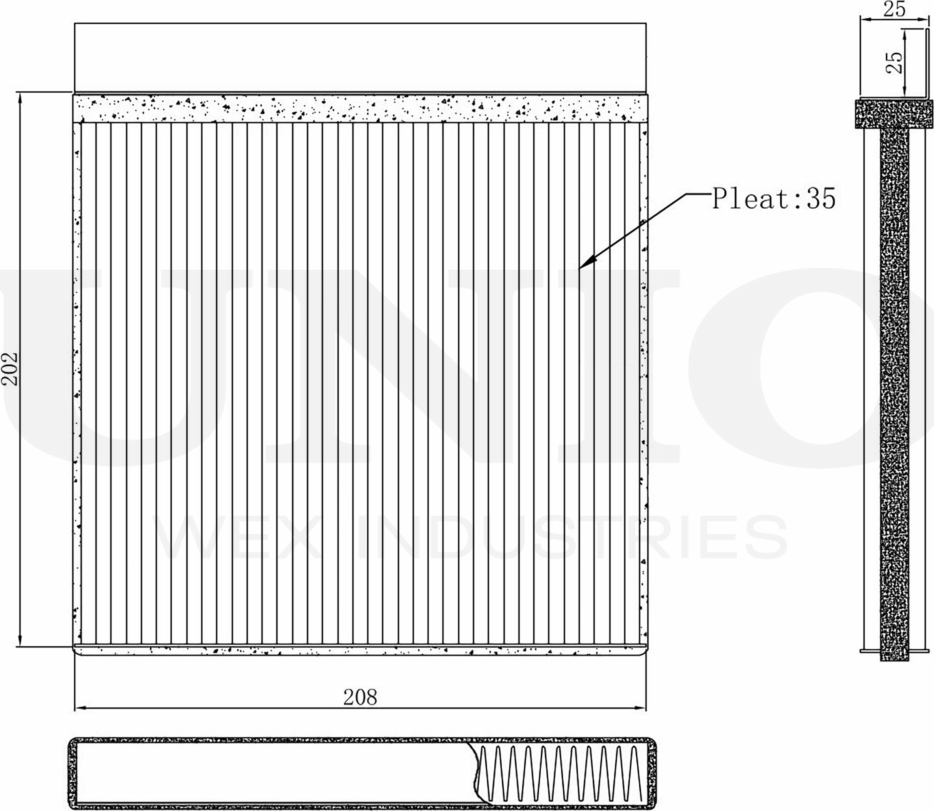 Фильтр салона (Unio). Артикул FLT-40049