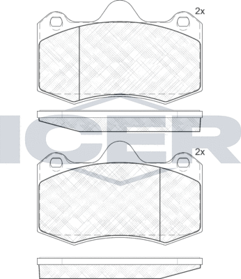 Тормозные колодки Icer. Артикул 182009
