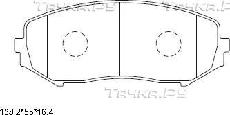Тормозные колодки Asimco. Артикул KD3707
