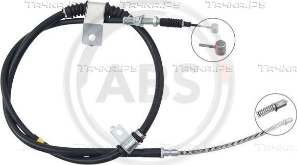 Трос ручника (тросик ручного тормоза) ABS. Артикул K17558
