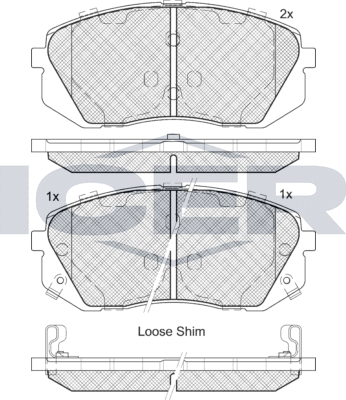 Тормозные колодки Icer. Артикул 181826