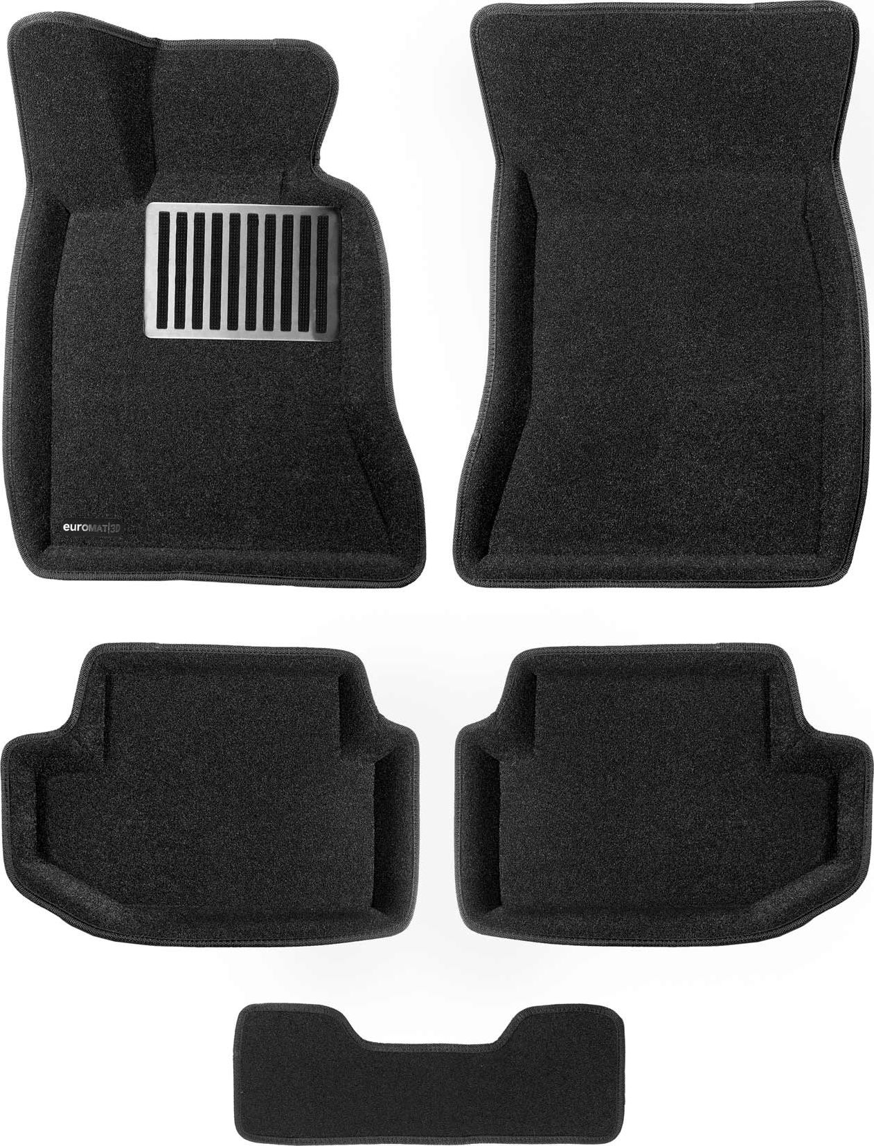 Коврики текстильные Euromat 3D Lux для салона BMW 5 F10, F11 рестайлинг 2013-2016. Артикул EM3D-001218