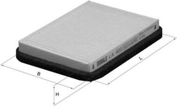 Салонный фильтр Mahle для Hyundai Getz I 2002-2010. Артикул LA 400