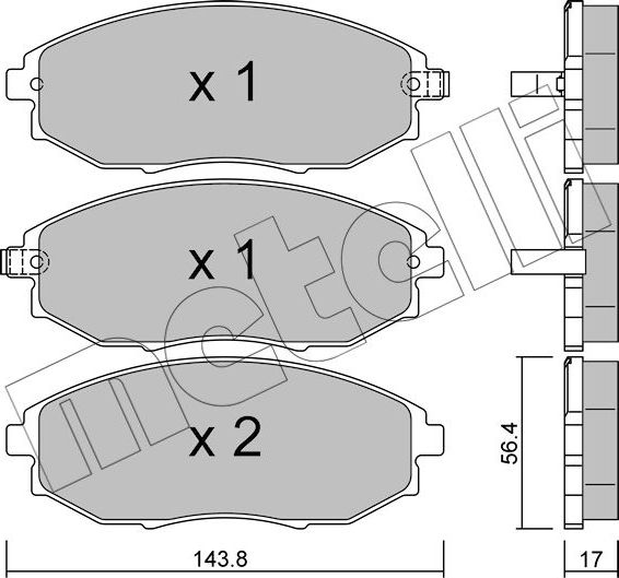 Тормозные колодки Metelli. Артикул 22-0845-0