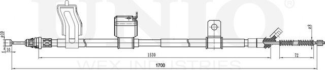 Трос ручного тормоза (Unio). Артикул CAB-60074