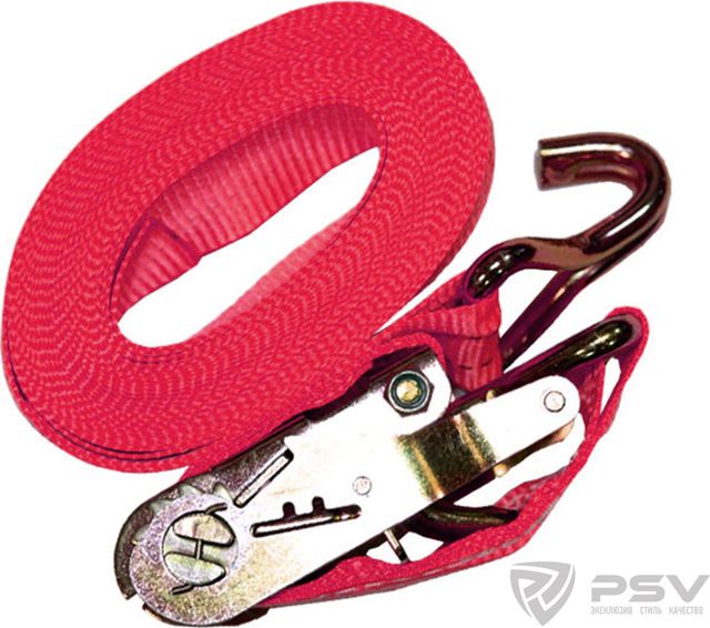 Стяжка груза Полярник (800кг длина/ 1600кг обхват, лента 38мм, замок, длина 6м). Артикул 262-021