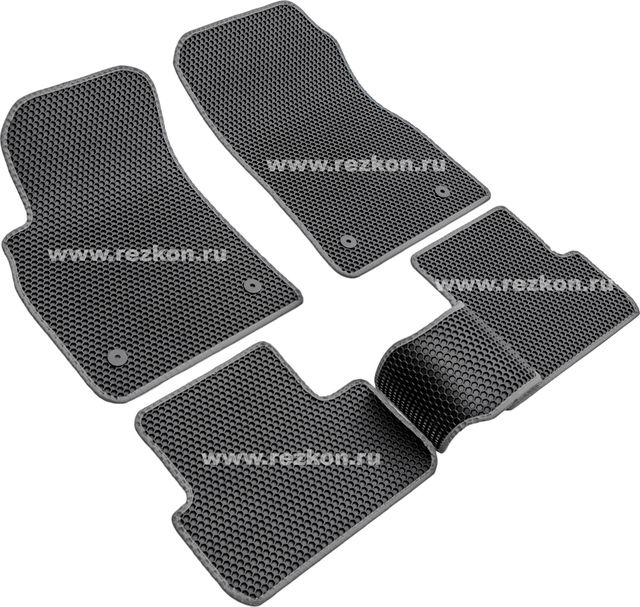Коврики Rezkon EVA Соты для салона Chevrolet Cruze 2009-2015 Серый кант. Артикул 9112020102