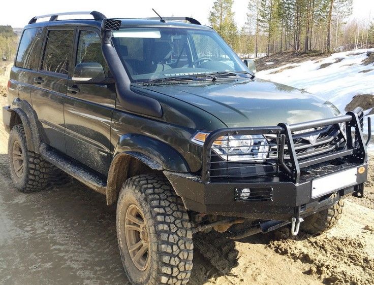 Бампер силовой OJ передний для УАЗ Pickup 2008-2026. Артикул 02.001.13