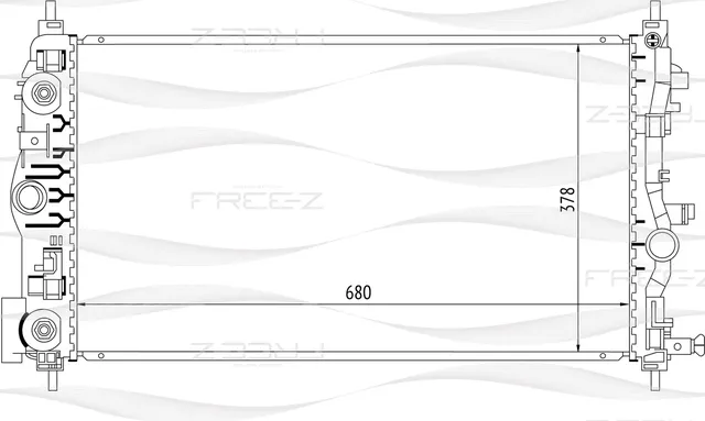 Радиатор системы охлаждения CHEVROLET Cruze 09-, OPEL Astra 09 (Free-Z). Артикул KK0164