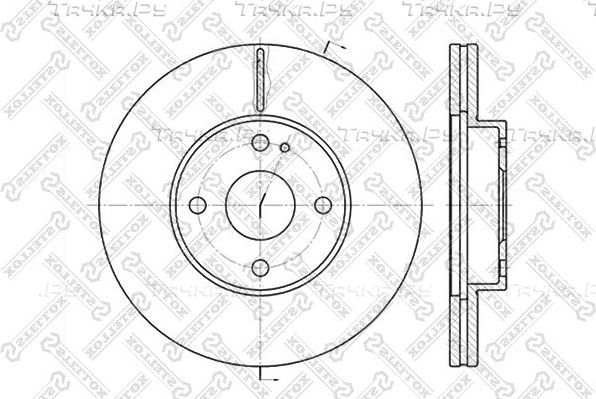 Тормозной диск Stellox передний для Mazda 323 VI (BJ) 1994-2004. Артикул 6020-3230V-SX